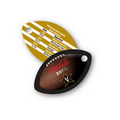 Football Key Tag 30 Mil Laminated Teslin Full Color Process